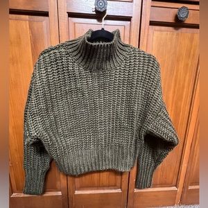 Never Worn - Small Pink Lily sweater in Olive